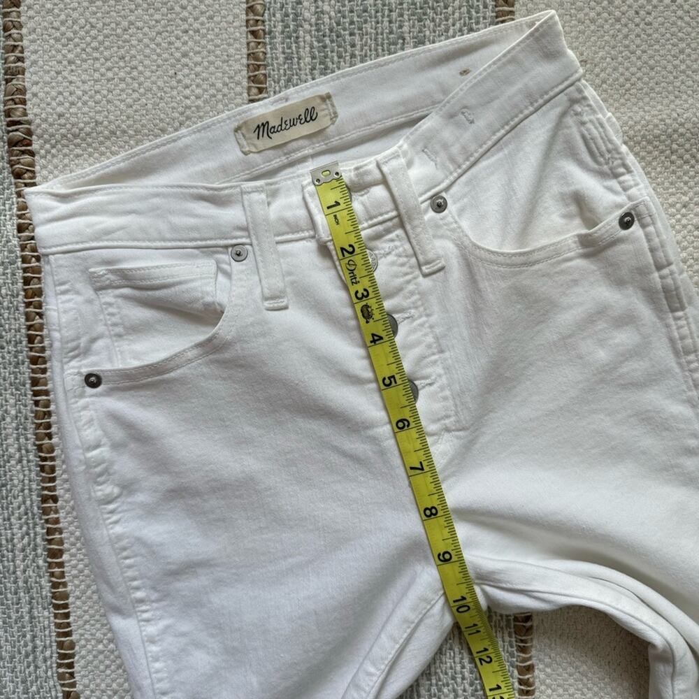 Madewell 10" High-Rise Skinny Jeans in Pure White: Step-Hem Edition Women’s 24 - Picture 11 of 15